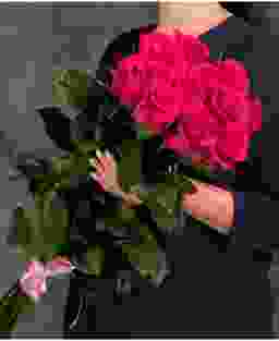 Букет из 11 розовых роз 70 см