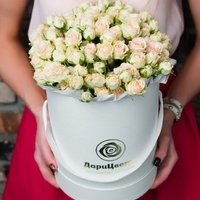 Букет «Amore» из 25 кустовых бежевых роз